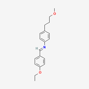 (E)-1-(4-Ethoxyphenyl)-N-[4-(3-methoxypropyl)phenyl]methanimine