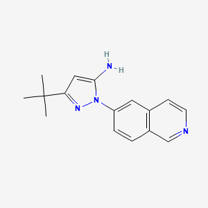 molecular formula C16H18N4 B1447889 3-(tert-butyl)-1-(isoquinolin-6-yl)-1H-pyrazol-5-amine CAS No. 1951451-76-5