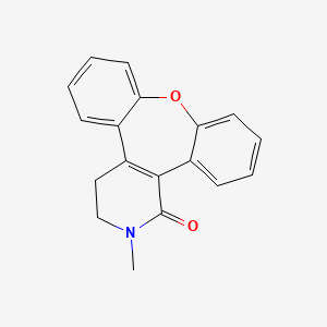 molecular formula C18H15NO2 B14478890 4-methyl-14-oxa-4-azatetracyclo[13.4.0.02,7.08,13]nonadeca-1(19),2(7),8,10,12,15,17-heptaen-3-one CAS No. 65575-79-3