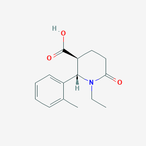 molecular formula C15H19NO3 B1447890 (2S,3S)-1-Ethyl-2-(2-methylphenyl)-6-oxopiperidine-3-carboxylic acid CAS No. 1176604-61-7