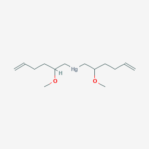 molecular formula C14H26HgO2 B14478908 Bis(2-methoxyhex-5-en-1-yl)mercury CAS No. 67247-82-9