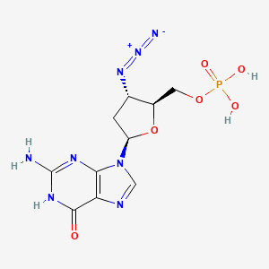 3'-Azido-2',3'-dideoxyguanosine 5'-(dihydrogen phosphate)