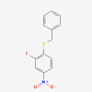molecular formula C13H10FNO2S B1447894 1-(苄基硫基)-2-氟-4-硝基苯 CAS No. 1242618-52-5