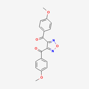 molecular formula C18H14N2O5 B14478964 (1,2,5-Oxadiazole-3,4-diyl)bis[(4-methoxyphenyl)methanone] CAS No. 65239-16-9