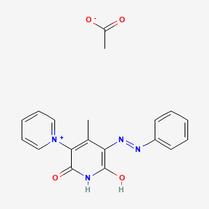 6-hydroxy-4-methyl-5-phenyldiazenyl-3-pyridin-1-ium-1-yl-1H-pyridin-2-one;acetate