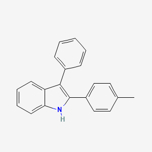 molecular formula C21H17N B14479027 2-(4-Methylphenyl)-3-phenyl-1H-indole CAS No. 65817-55-2