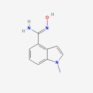 molecular formula C10H11N3O B1447905 N'-羟基-1-甲基-1H-吲哚-4-甲酰胺 CAS No. 1597528-05-6