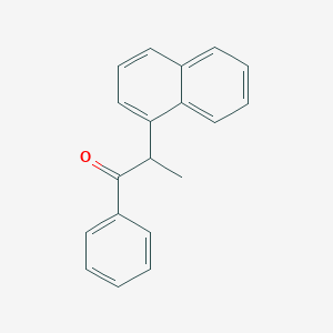 molecular formula C19H16O B14479063 1-Propanone, 2-(1-naphthalenyl)-1-phenyl- CAS No. 64977-33-9