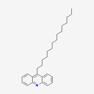 molecular formula C28H39N B14479075 9-Pentadecylacridine CAS No. 69202-36-4