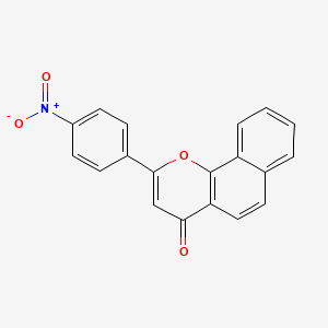 molecular formula C19H11NO4 B14479081 2-(4-Nitrophenyl)benzo[H]chromen-4-one CAS No. 71601-18-8