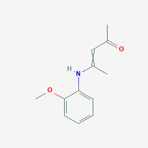 molecular formula C12H15NO2 B14479091 4-(2-Methoxyanilino)pent-3-en-2-one CAS No. 67484-04-2