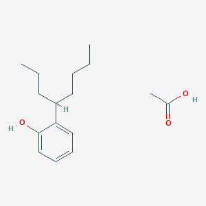 molecular formula C16H26O3 B14479101 Acetic acid;2-octan-4-ylphenol CAS No. 67366-82-9