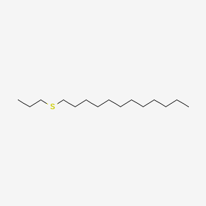 molecular formula C15H32S B14479115 Dodecane, 1-(propylthio)- CAS No. 66271-82-7