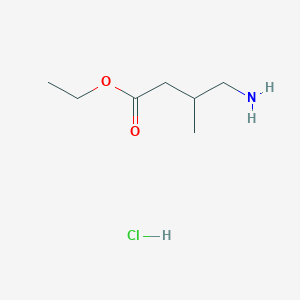 molecular formula C7H16ClNO2 B1447917 4-氨基-3-甲基丁酸乙酯盐酸盐 CAS No. 204503-79-7