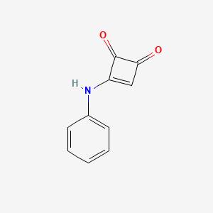 molecular formula C10H7NO2 B14479191 3-Anilinocyclobut-3-ene-1,2-dione CAS No. 65842-68-4