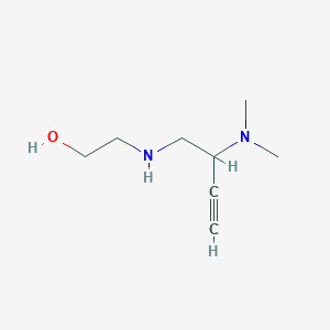 molecular formula C8H16N2O B14479196 2-{[2-(Dimethylamino)but-3-yn-1-yl]amino}ethan-1-ol CAS No. 64930-01-4