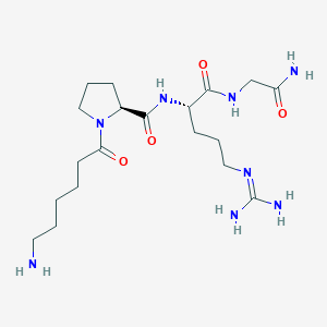 1-(6-Aminohexanoyl)-L-prolyl-N~5~-(diaminomethylidene)-L-ornithylglycinamide