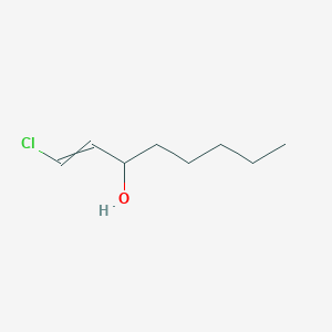 molecular formula C8H15ClO B14479247 1-Chlorooct-1-en-3-ol CAS No. 67550-01-0