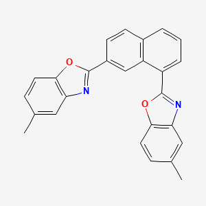 molecular formula C26H18N2O2 B14479256 2,2'-(Naphthalene-1,7-diyl)bis(5-methyl-1,3-benzoxazole) CAS No. 65475-05-0