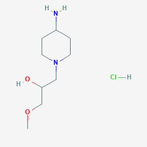 molecular formula C9H21ClN2O2 B1447926 1-(4-氨基哌啶-1-基)-3-甲氧基丙烷-2-醇盐酸盐 CAS No. 1423034-52-9