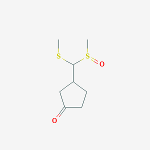 3-[(Methanesulfinyl)(methylsulfanyl)methyl]cyclopentan-1-one