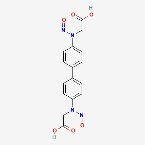 molecular formula C16H14N4O6 B14479309 2,2'-[[1,1'-Biphenyl]-4,4'-diylbis(nitrosoazanediyl)]diacetic acid CAS No. 65299-31-2