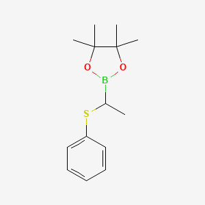 4,4,5,5-Tetramethyl-2-[1-(phenylsulfanyl)ethyl]-1,3,2-dioxaborolane