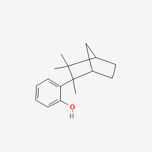 molecular formula C16H22O B14479360 Phenol, 2-(2,3,3-trimethylbicyclo[2.2.1]hept-2-yl)- CAS No. 66405-95-6