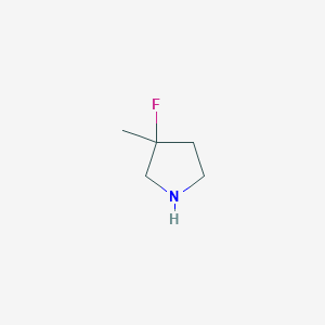 molecular formula C5H10FN B1447939 3-Fluoro-3-methylpyrrolidine CAS No. 1375472-18-6