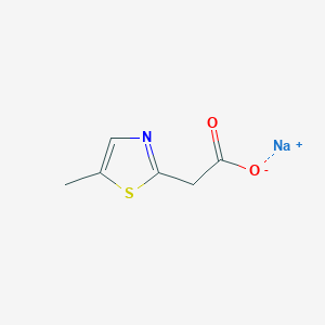 molecular formula C6H6NNaO2S B1447941 Sodium 2-(5-methyl-1,3-thiazol-2-yl)acetate CAS No. 1423030-93-6