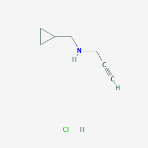 molecular formula C7H12ClN B1447945 (Cyclopropylmethyl)(prop-2-yn-1-yl)amine hydrochloride CAS No. 1423031-80-4