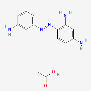 molecular formula C14H17N5O2 B14479487 1,3-Benzenediamine, 4-[(3-aminophenyl)azo]-, monoacetate CAS No. 65122-44-3