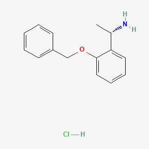 molecular formula C15H18ClNO B1447950 (1S)-1-[2-(苄氧基)苯基]乙胺盐酸盐 CAS No. 123983-03-9