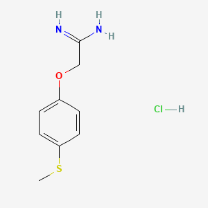 molecular formula C9H13ClN2OS B1447955 2-[4-(Methylsulfanyl)phenoxy]ethanimidamide hydrochloride CAS No. 1394705-82-8
