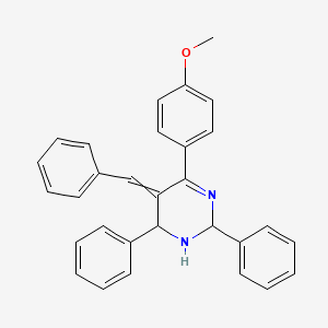 5-benzylidene-4-(4-methoxyphenyl)-2,6-diphenyl-2,6-dihydro-1H-pyrimidine