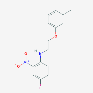 molecular formula C15H15FN2O3 B1447962 4-氟-N-[2-(3-甲基苯氧基)乙基]-2-硝基苯胺 CAS No. 1443979-84-7