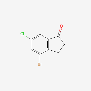 molecular formula C9H6BrClO B1447966 4-溴-6-氯-2,3-二氢-1H-茚满-1-酮 CAS No. 1260017-94-4