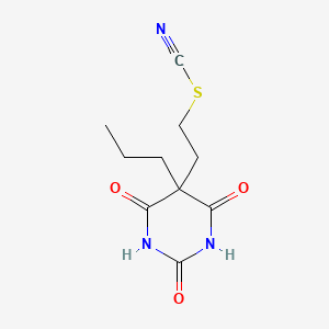 2-(2,4,6-Trioxo-5-propyl-1,3-diazinan-5-yl)ethyl thiocyanate