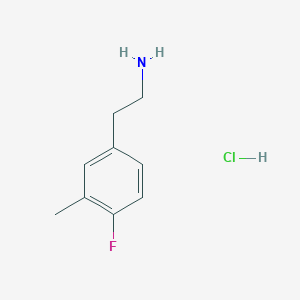 molecular formula C9H13ClFN B1447969 2-(4-Fluoro-3-methylphenyl)ethan-1-amine hydrochloride CAS No. 1375068-38-4