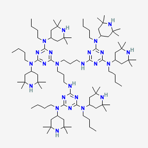 1,3,5-Triazine-2,4,6-triamine, N,N-bis[3-[[4,6-bis[butyl(2,2,6,6-tetramethyl-4-piperidinyl)amino]-1,3,5-triazin-2-yl]amino]propyl]-N',N''-dibutyl-N',N''-bis(2,2,6,6-tetramethyl-4-piperidinyl)-