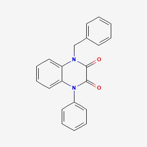 molecular formula C21H16N2O2 B14479723 1-Benzyl-4-phenyl-1,4-dihydroquinoxaline-2,3-dione CAS No. 65647-95-2