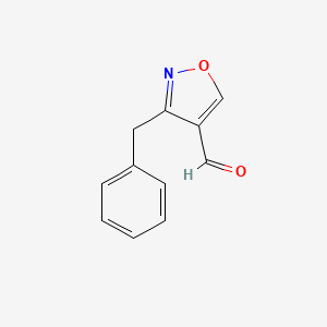 molecular formula C11H9NO2 B1447974 3-苄基异噁唑-4-甲醛 CAS No. 1312540-61-6