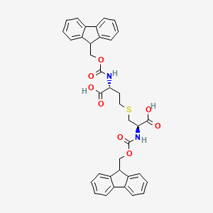 B1447982 (2R)-4-[(2R)-2-Carboxy-2-(9H-fluoren-9-ylmethoxycarbonylamino)ethyl]sulfanyl-2-(9H-fluoren-9-ylmethoxycarbonylamino)butanoic acid CAS No. 622832-89-7