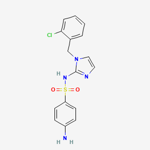 Benzenesulfonamide, 4-amino-N-(1-((2-chlorophenyl)methyl)-1H-imidazol-2-yl)-