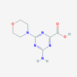 molecular formula C8H11N5O3 B1447983 4-氨基-6-(吗啉-4-基)-1,3,5-三嗪-2-羧酸 CAS No. 46702-10-7