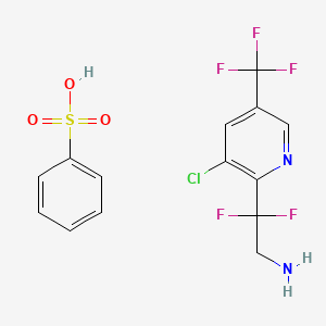 molecular formula C14H12ClF5N2O3S B1447986 2-(3-氯-5-(三氟甲基)吡啶-2-基)-2,2-二氟乙胺 苯磺酸盐 CAS No. 1823182-99-5