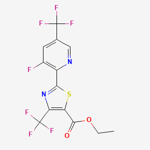 B1447987 Ethyl 2-(3-fluoro-5-(trifluoromethyl)pyridin-2-yl)-4-(trifluoromethyl)thiazole-5-carboxylate CAS No. 1823188-05-1