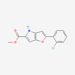 B1447990 Methyl 2-(2-chlorophenyl)-4H-furo[3,2-b]pyrrole-5-carboxylate CAS No. 1713640-18-6