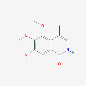 molecular formula C13H15NO4 B14479902 5,6,7-Trimethoxy-4-methylisoquinolin-1(2H)-one CAS No. 66293-73-0