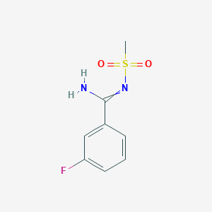 B1447993 3-Fluoro-N-methanesulfonylbenzenecarboximidamide CAS No. 1820590-21-3
